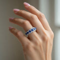 Diamond & Sapphire halo band