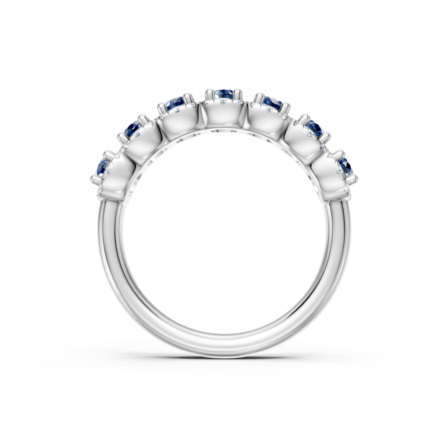 Diamond & Sapphire halo band