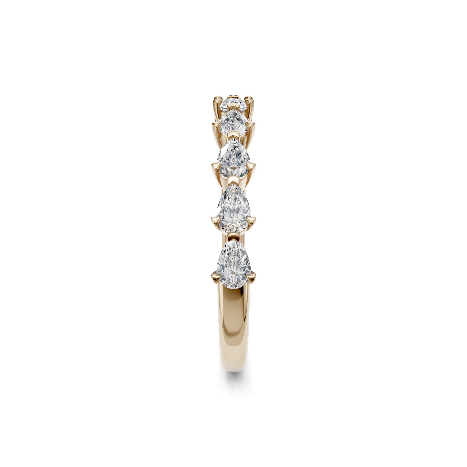 Pear Diamond Band
