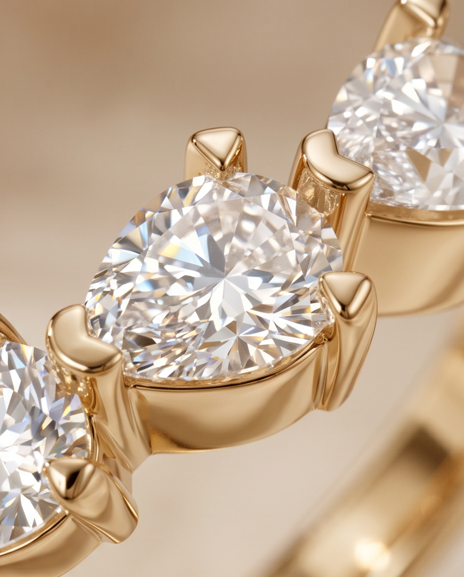 Pear Diamond Band