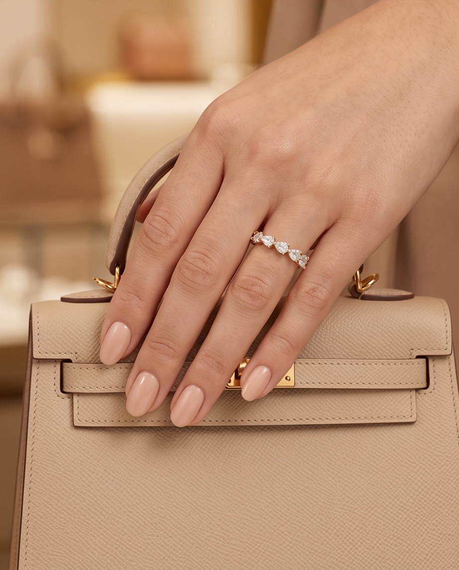 Pear Diamond Band