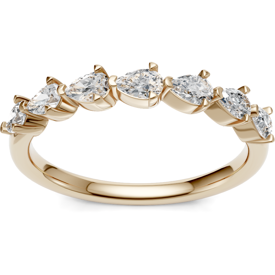 Pear Diamond Band
