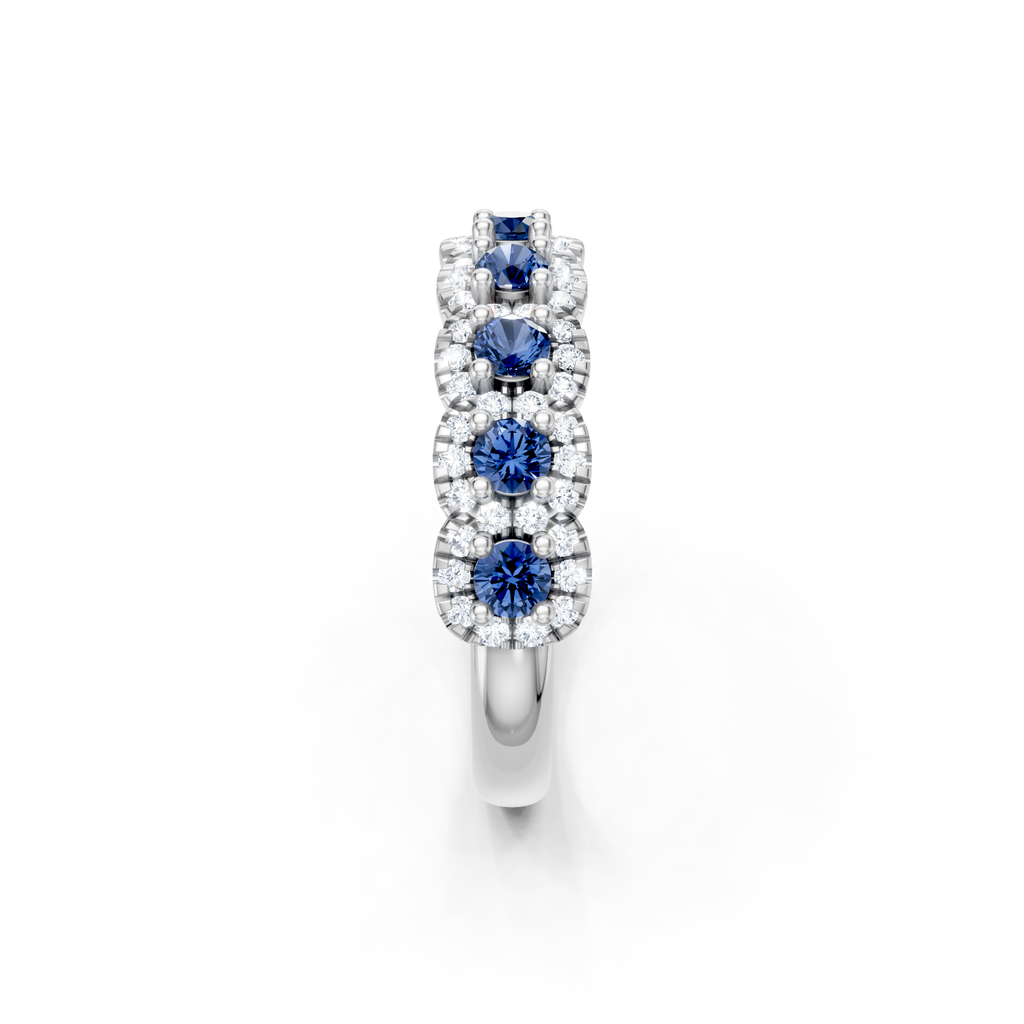 Diamond & Sapphire halo band