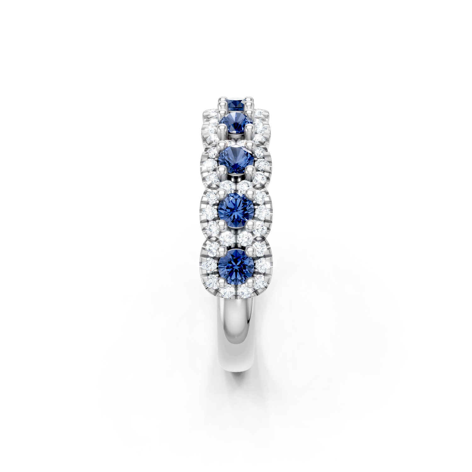 Diamond & Sapphire halo band