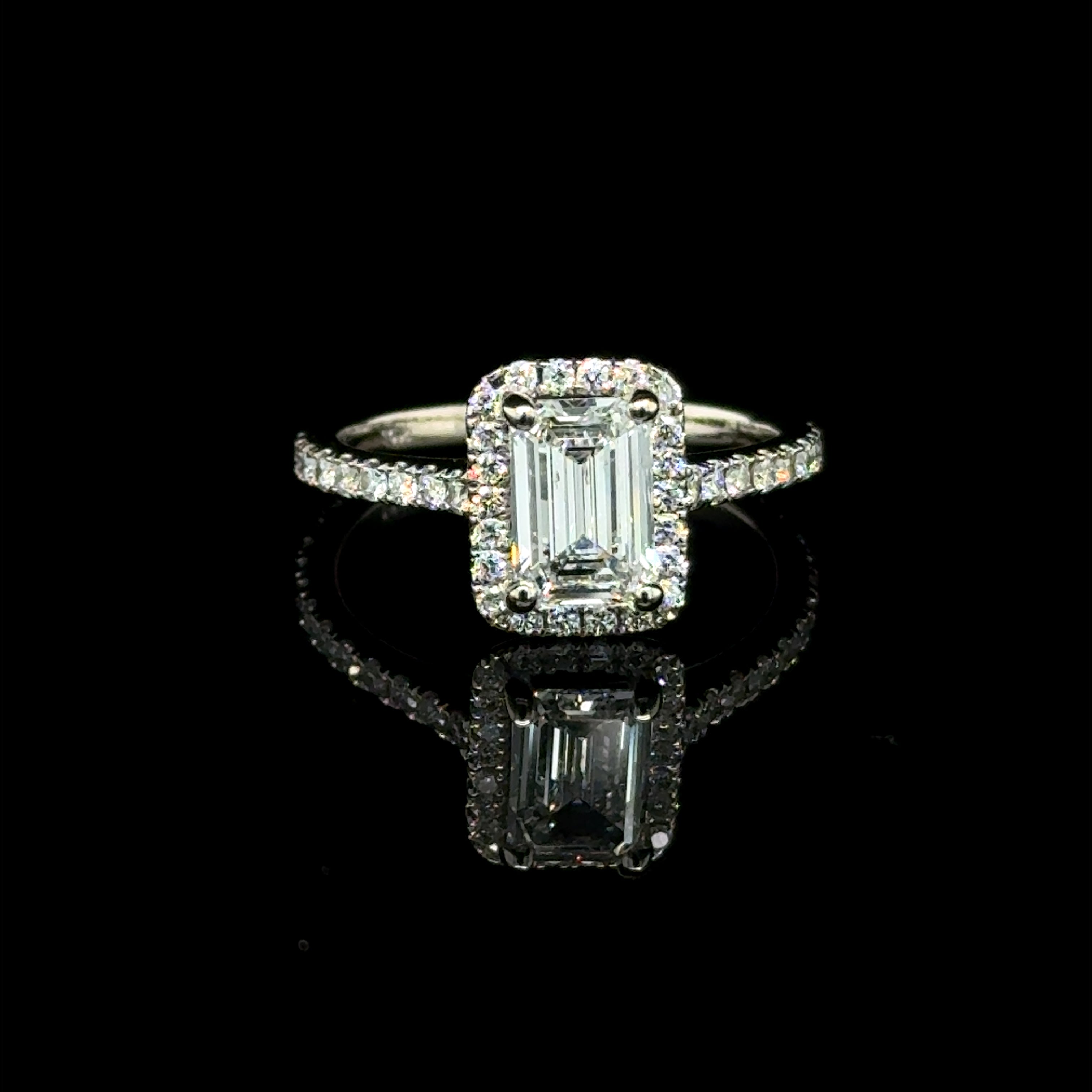 Emerald Natural Diamond Engagement Ring