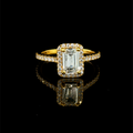 Emerald Natural Diamond Engagement Ring