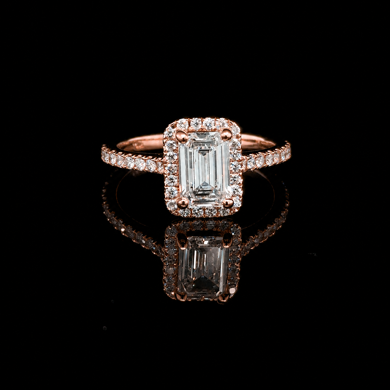 Emerald Natural Diamond Engagement Ring
