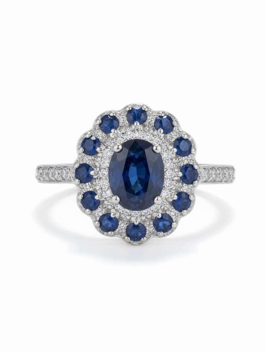 Sapphire & Diamond Ring