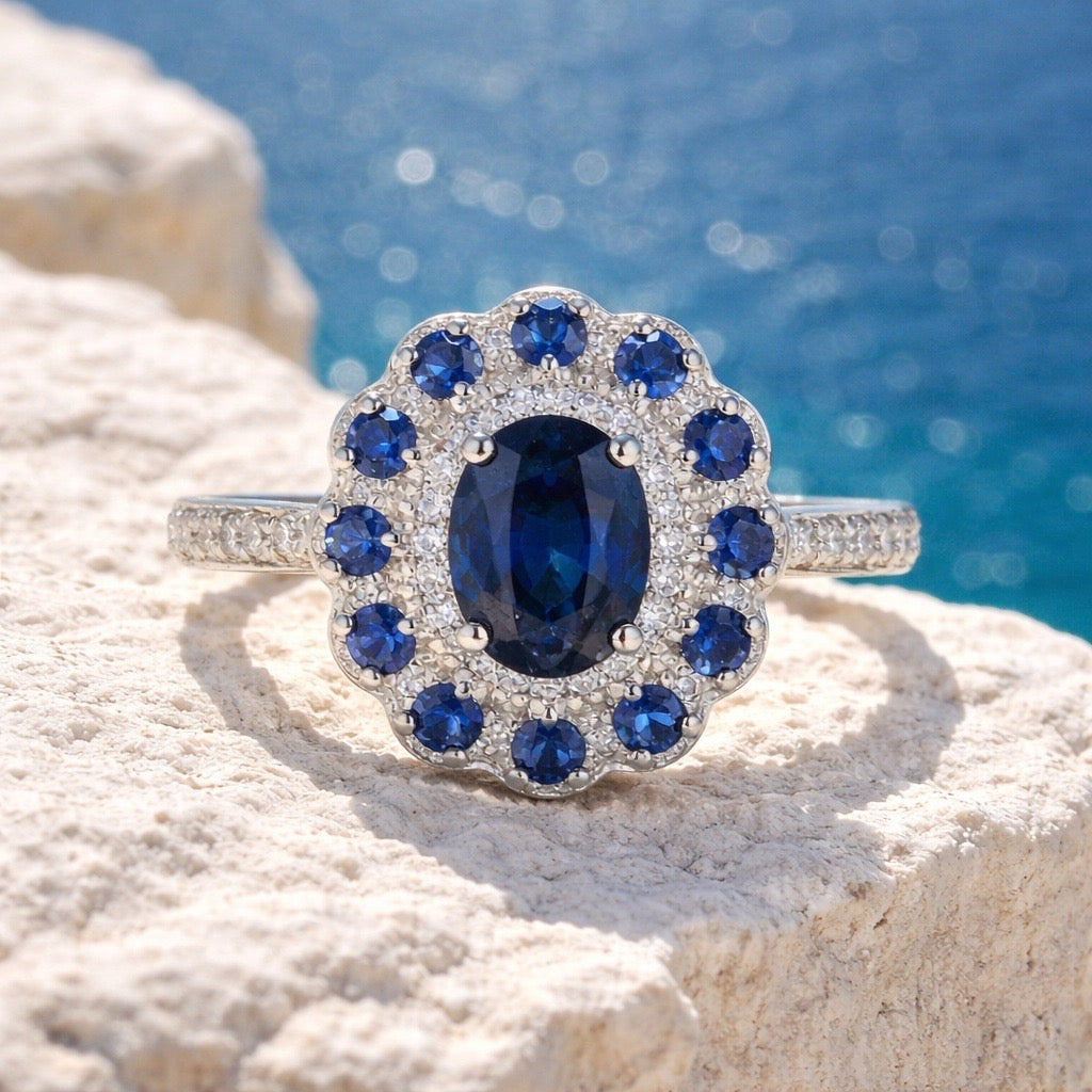 Sapphire & Diamond Ring