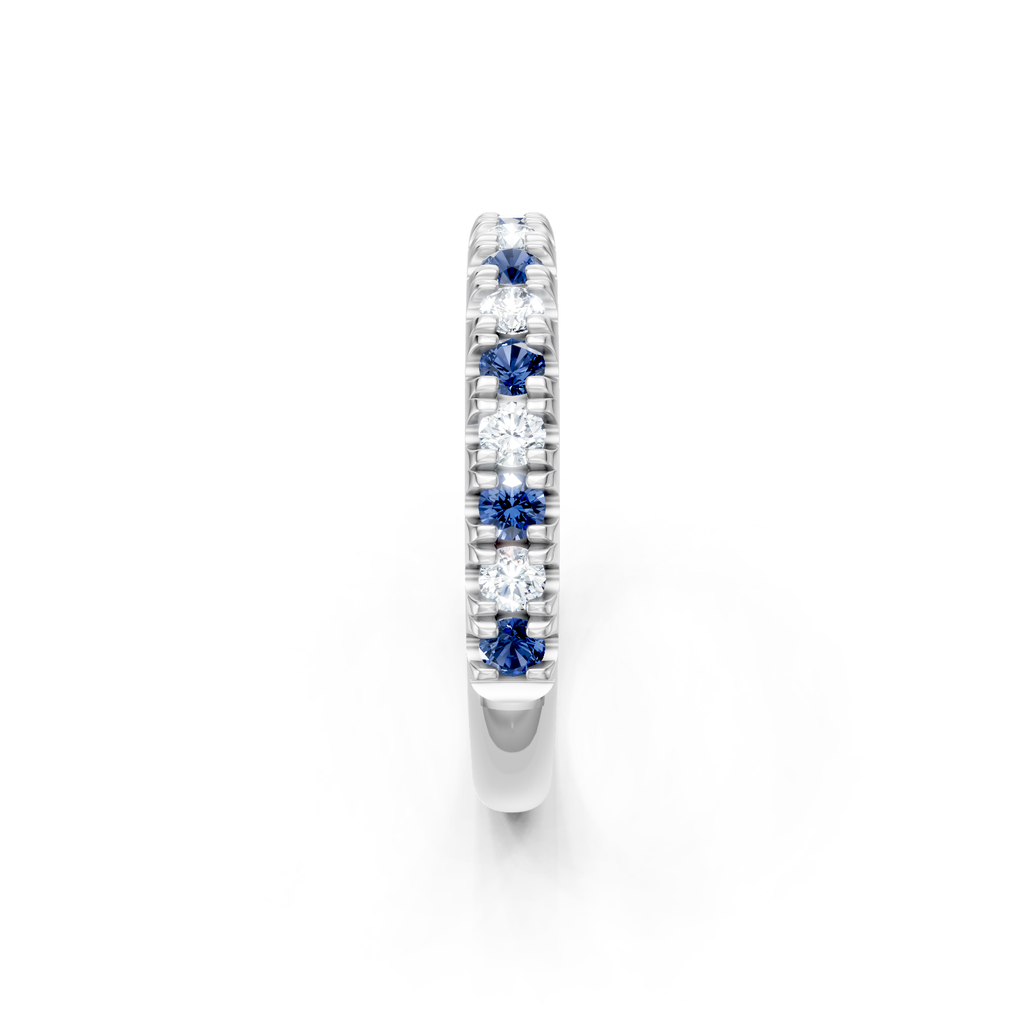 Alternating Diamond & Sapphire Stackable