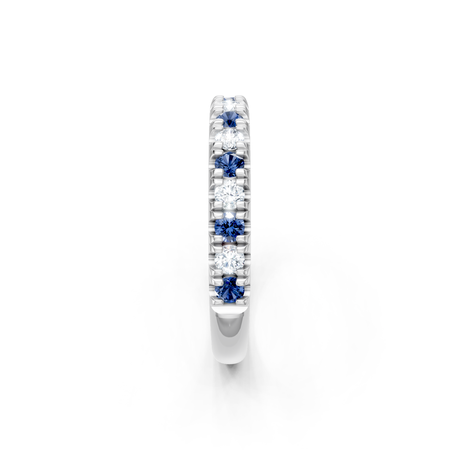 Alternating Diamond & Sapphire Stackable