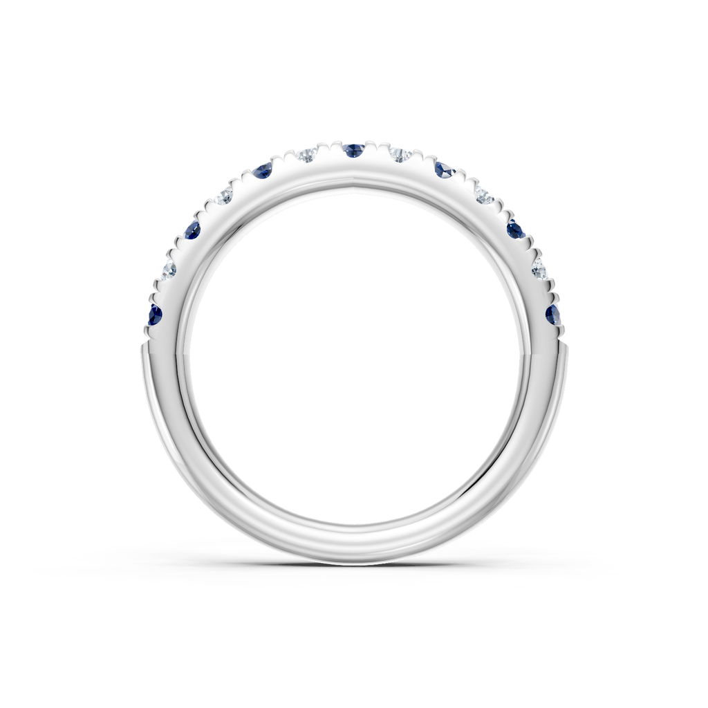 Alternating Diamond & Sapphire Stackable