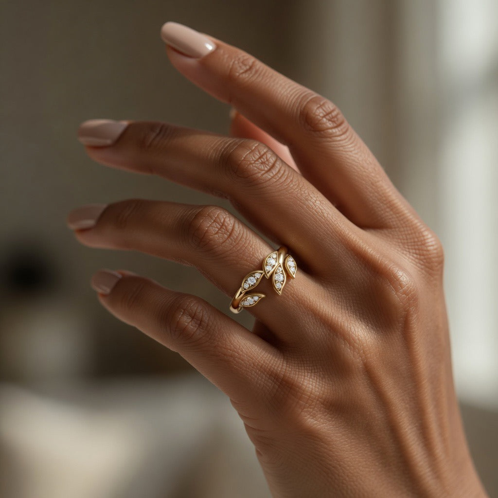 Diamond Floral Stack Band