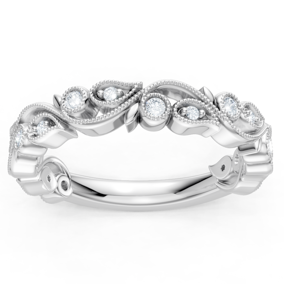 Floral Milgrain Band