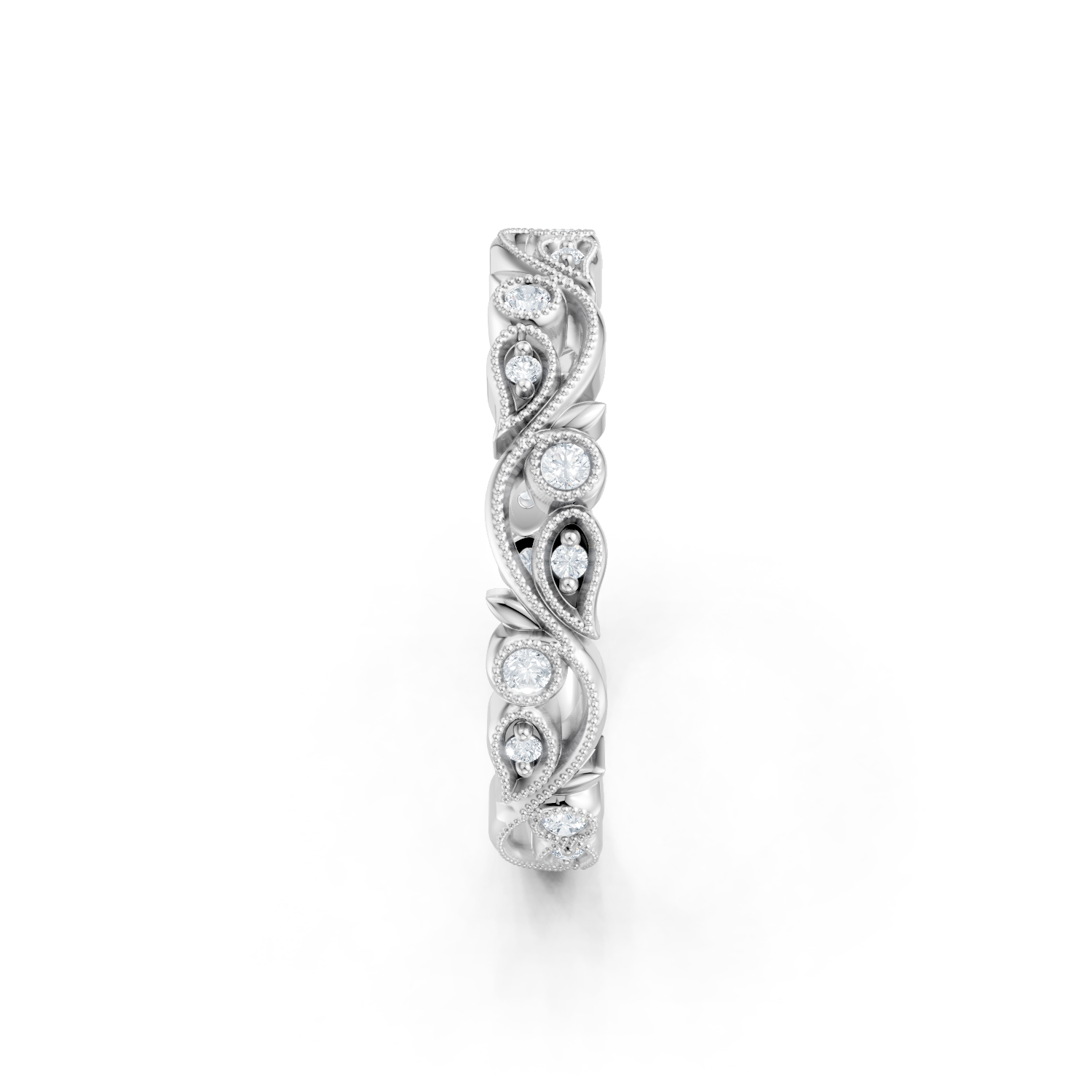 Floral Milgrain Band