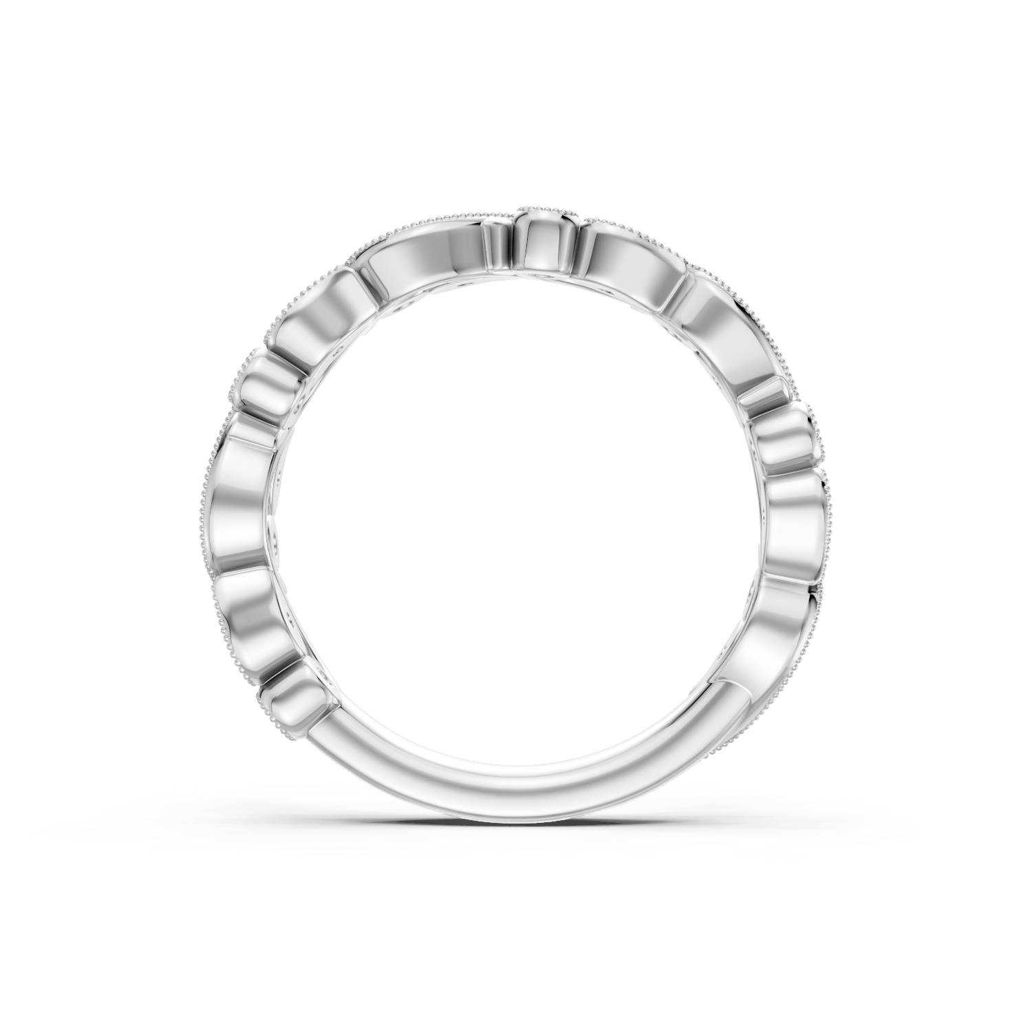 Floral Milgrain Band
