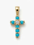 Turquoise Cross Charm￼