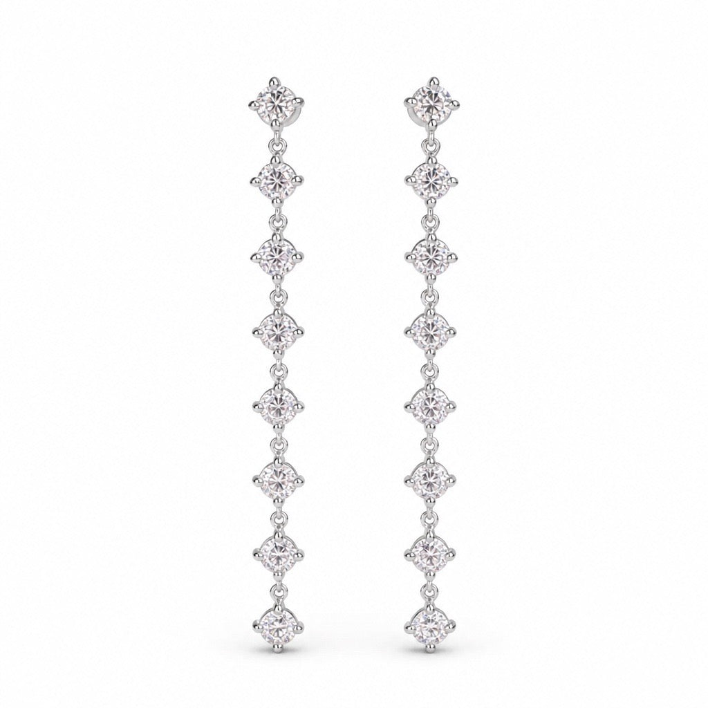 Diamond Dangle Earrings