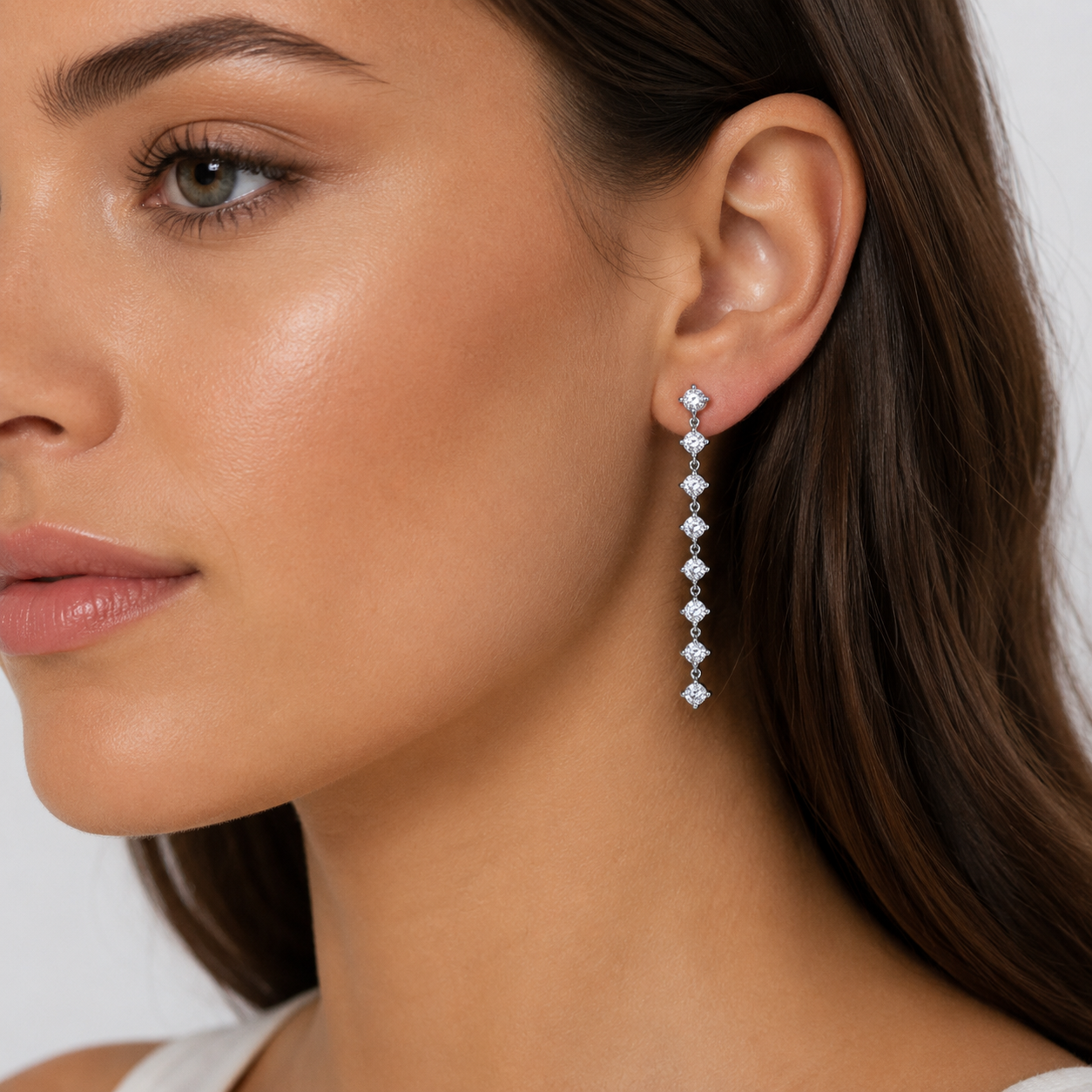 Diamond Dangle Earrings