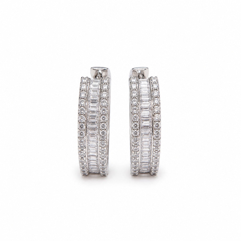 Diamond Hoop Earrings