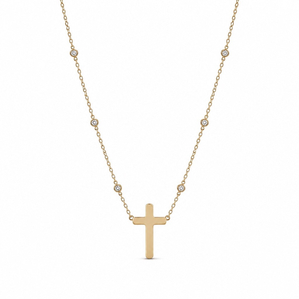Cross Diamond Necklace