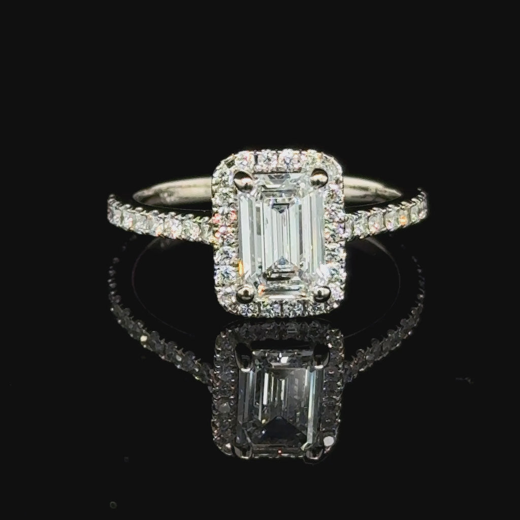 Emerald Natural Diamond Engagement Ring