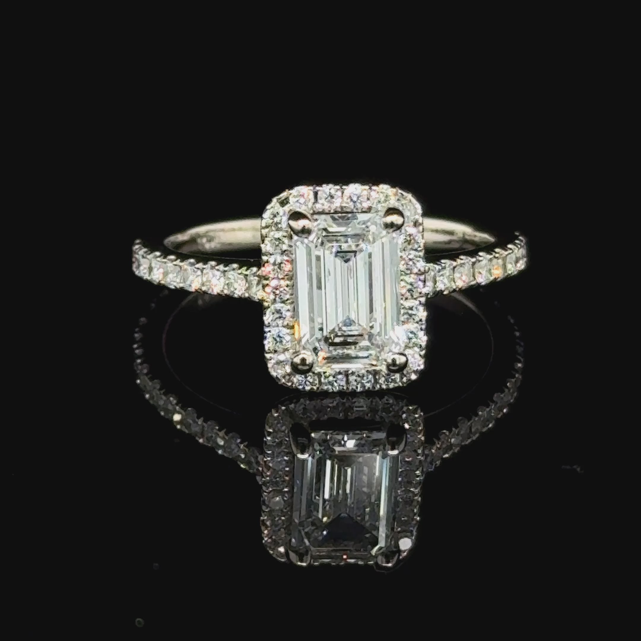 Emerald Natural Diamond Engagement Ring