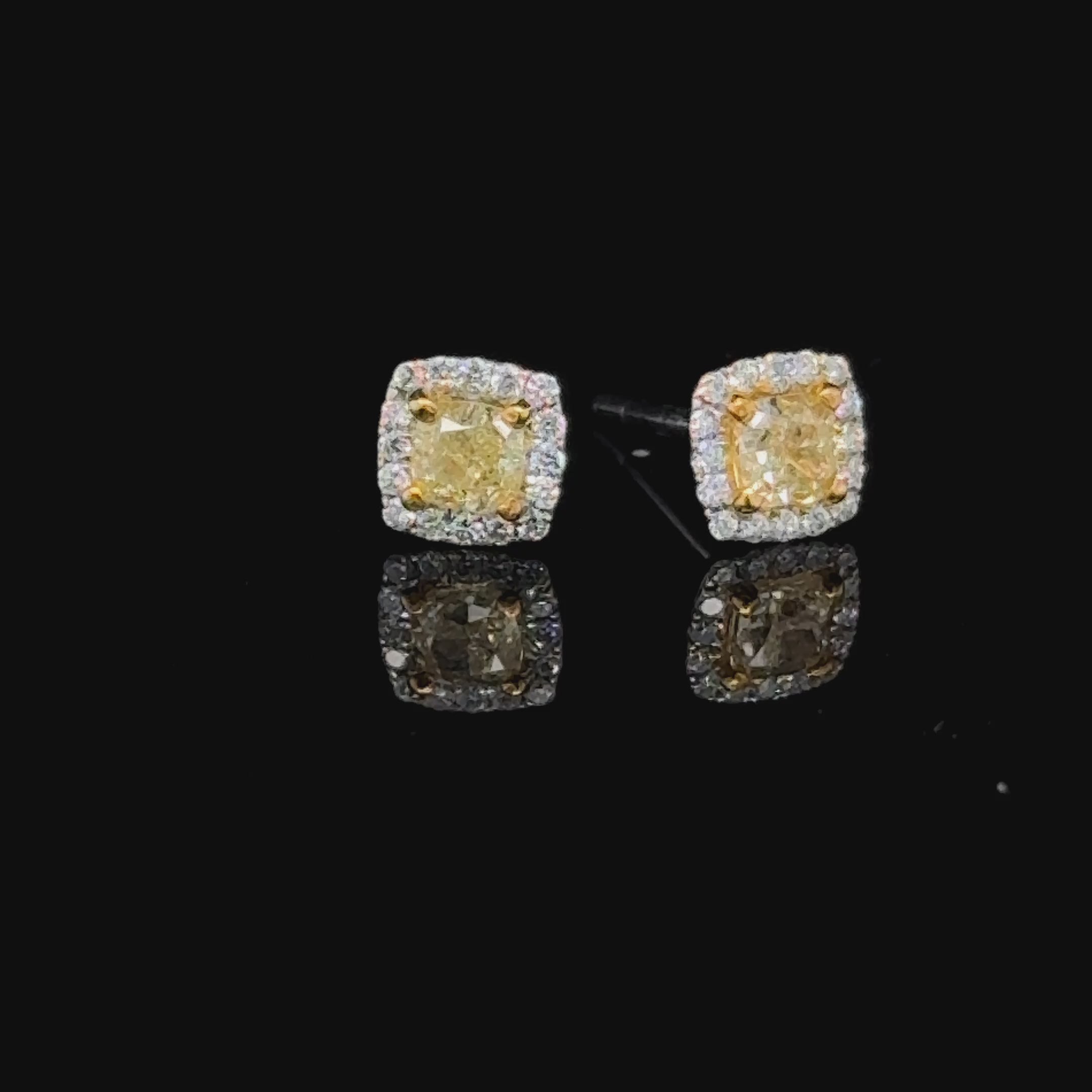 Canary Yellow Diamond Studs